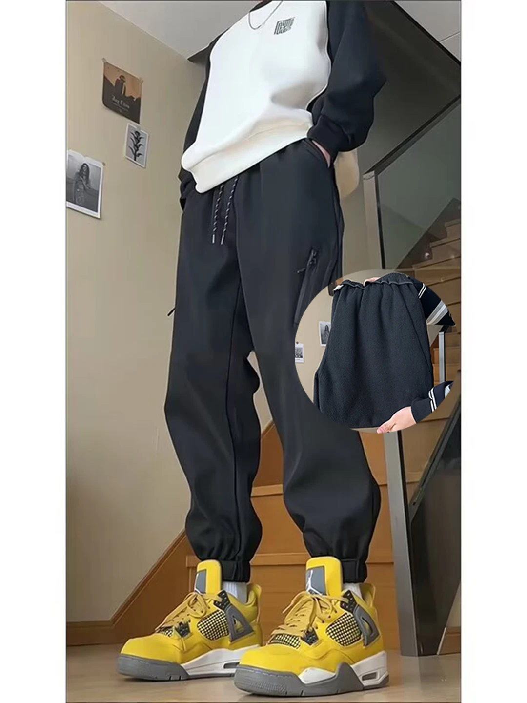 

Черные флисовые брюки для активного отдыха, ветрозащитные, мягкие, рабочие, осенне-зимние, мужские повседневные брюки