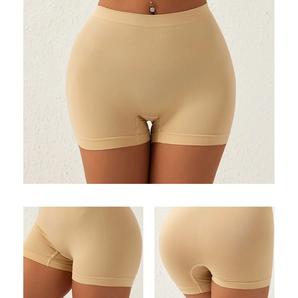 1 個女性のシームレスなパンティー女性のローウエストスポーツパンツ通気性快適な安全パンツレディースソリッドカラーショーツ