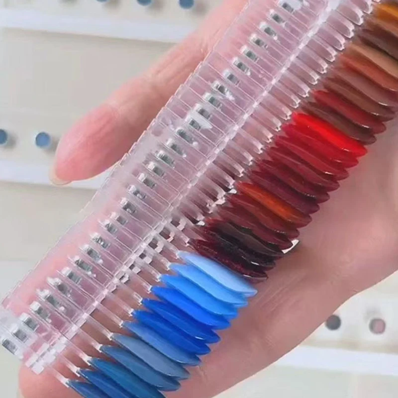 24 stücke Magnetische Falsche Nagel Spitze Display Klar Natürliche Farbe Karte Polnischen Gel Stand Bord Nagel Palette Maniküre Nagel Kleber Praxis