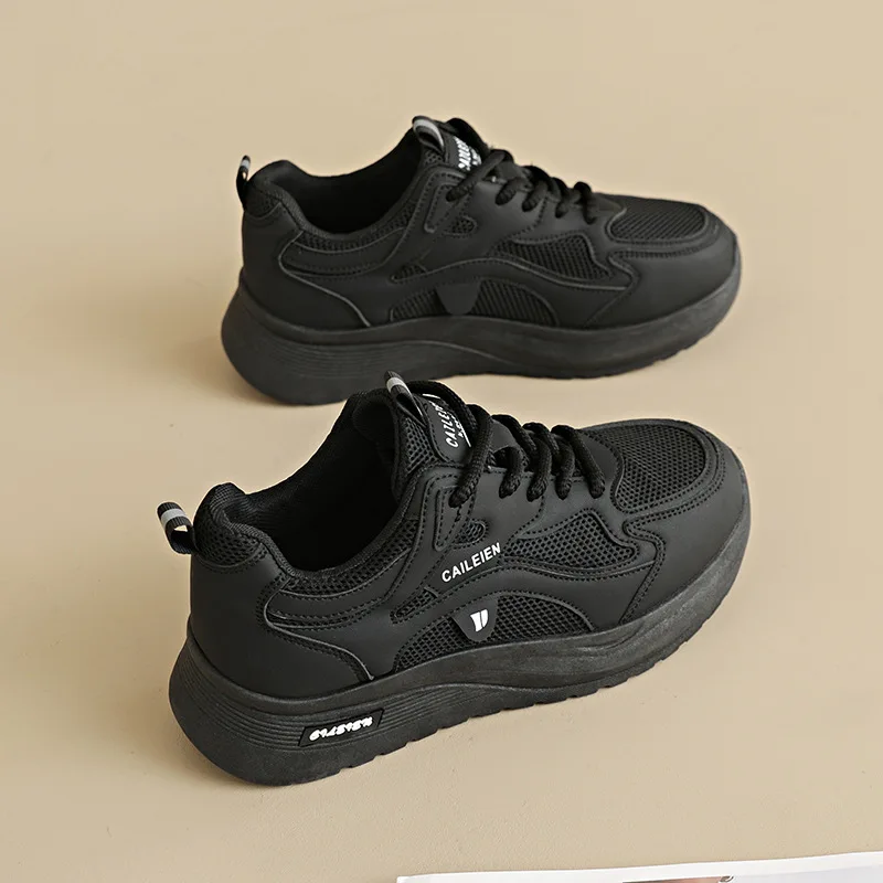Mesh Breathable Sports Shoes for Women 2026 New Spring Dad Shoes, Lightweight and Soft Soled Running White Shoes view 5