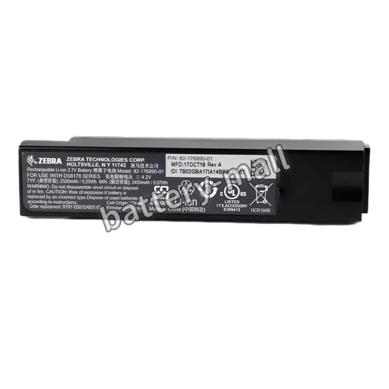 Brand new & original 2500mAh 82-176890-01 Battery Applicable Zebra DS8178 DS8170 DS8100 Scanner