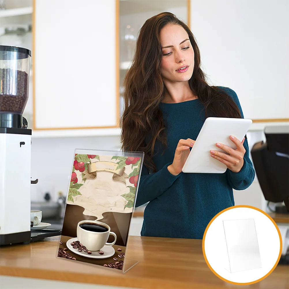 Acrílico Price Tag Holder, Shop Stand, Label Display, Desktop Titulares Rack, Sign Stands, 2 pcs