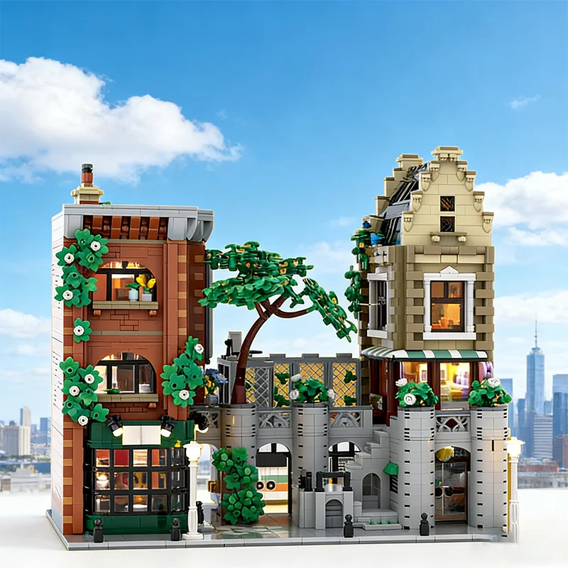 5708 PCS Modular Building City Center MOC Customize Modular Building Block Brick Kids Simple Creative DIY Boy Toy Birthday Gift
