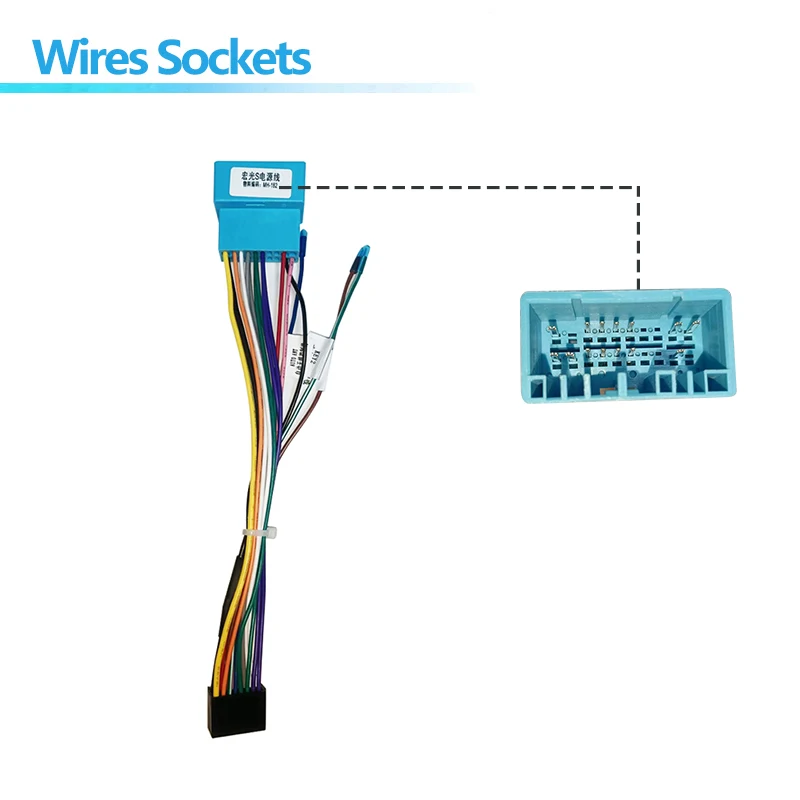 android Car radio Wiring Harness Plug Power Cable for Buick Excelle Wuling Hongguang 16 pin stereo gps adapter wire connector