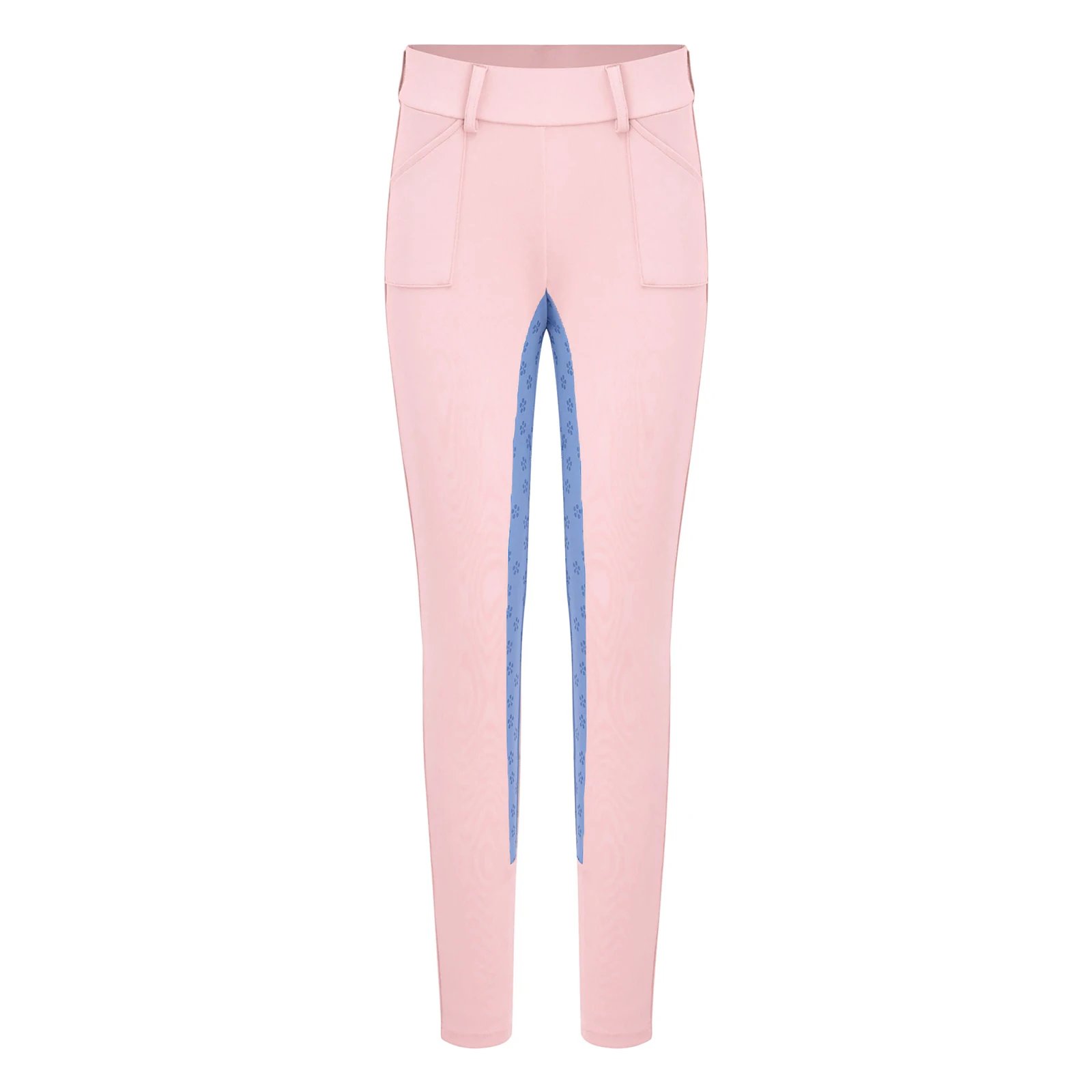 Children Stylish Horse Riding Pants Girls Outdoor Workout Sportswear Equestrian Breeches Elastic Waistband Leggings with Pockets