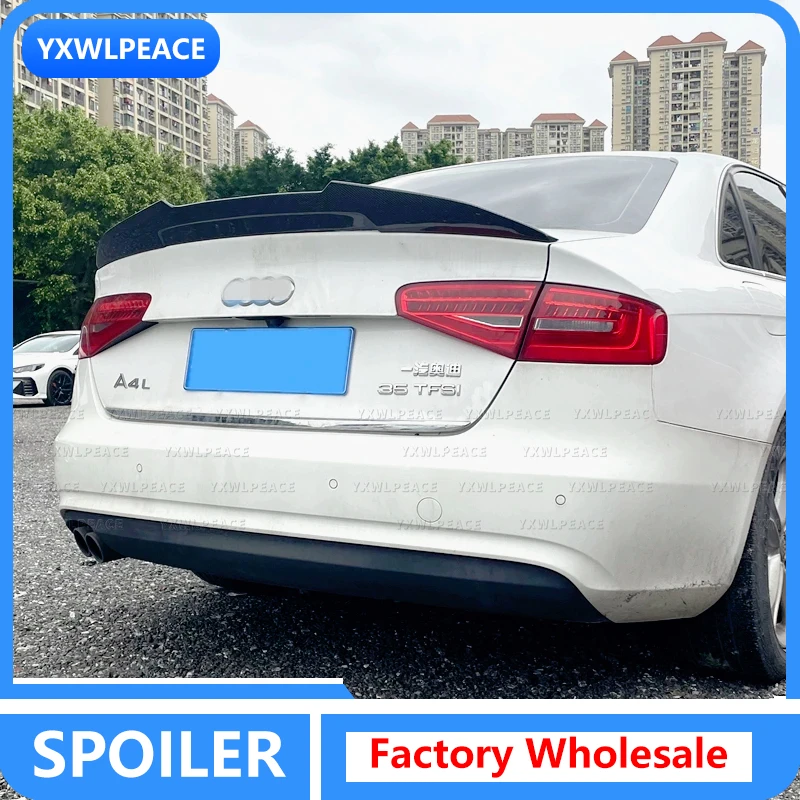 

PSM Style Real Carbon fiber Rear Trunk Lip Spoiler Wing Body Kit Accessories For AUDI A4 B8.5 2013-2016 Sedan