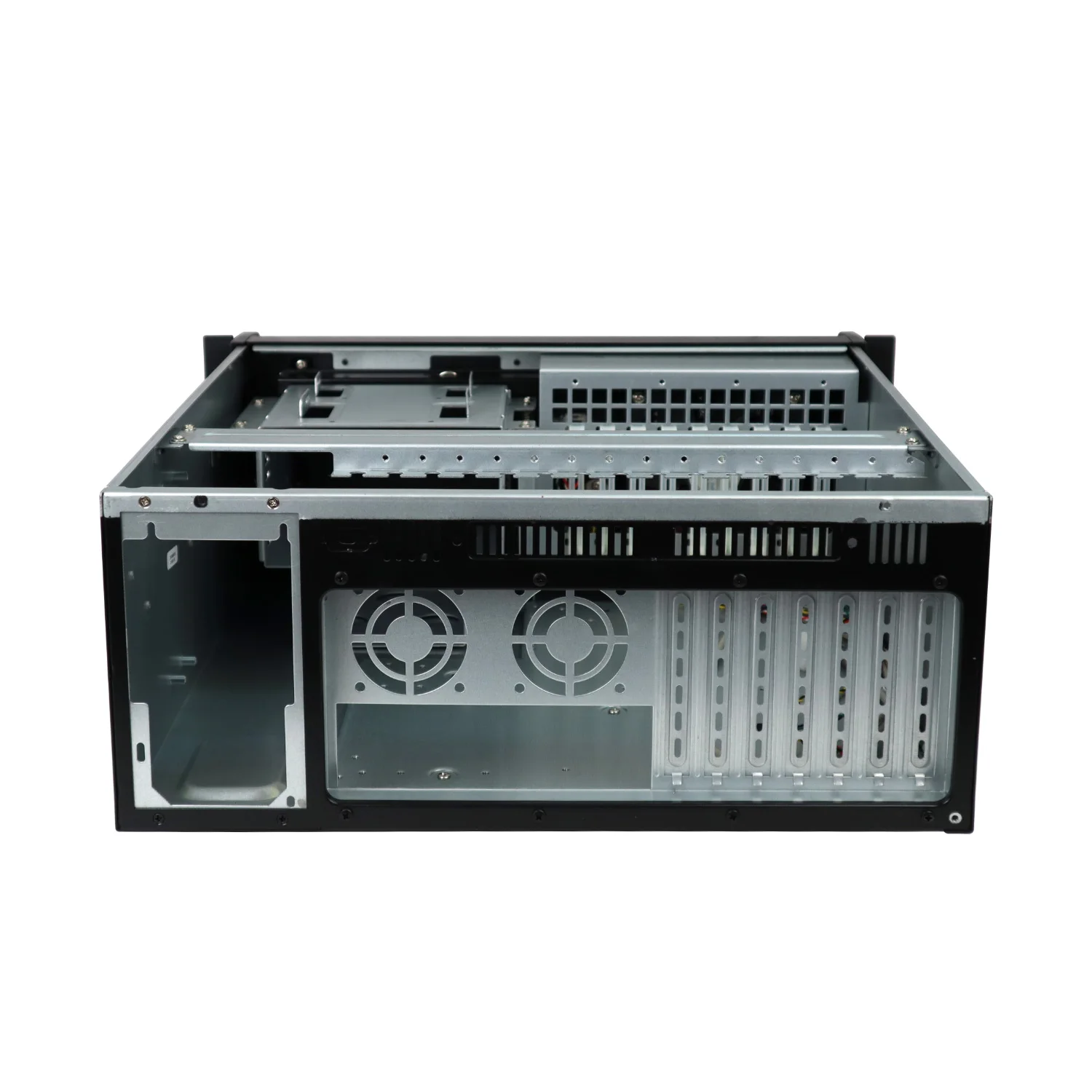 4U industrial control case cinza/preto 19 polegadas rack montado industrial caso suporta 12*9,6 "e abaixo da placa-mãe caso vazio