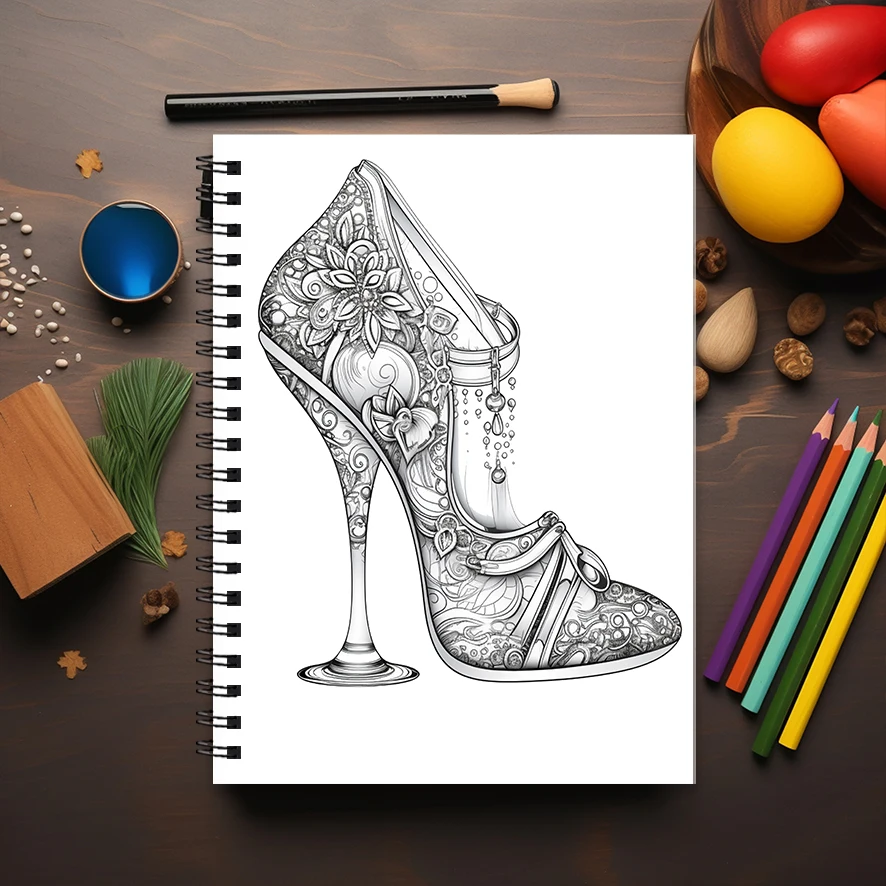 Adult Coloring Book - 8.3x 11.2 Inch 22 Page Coloring Book - Helps Reduce Stress and Ease Emotions