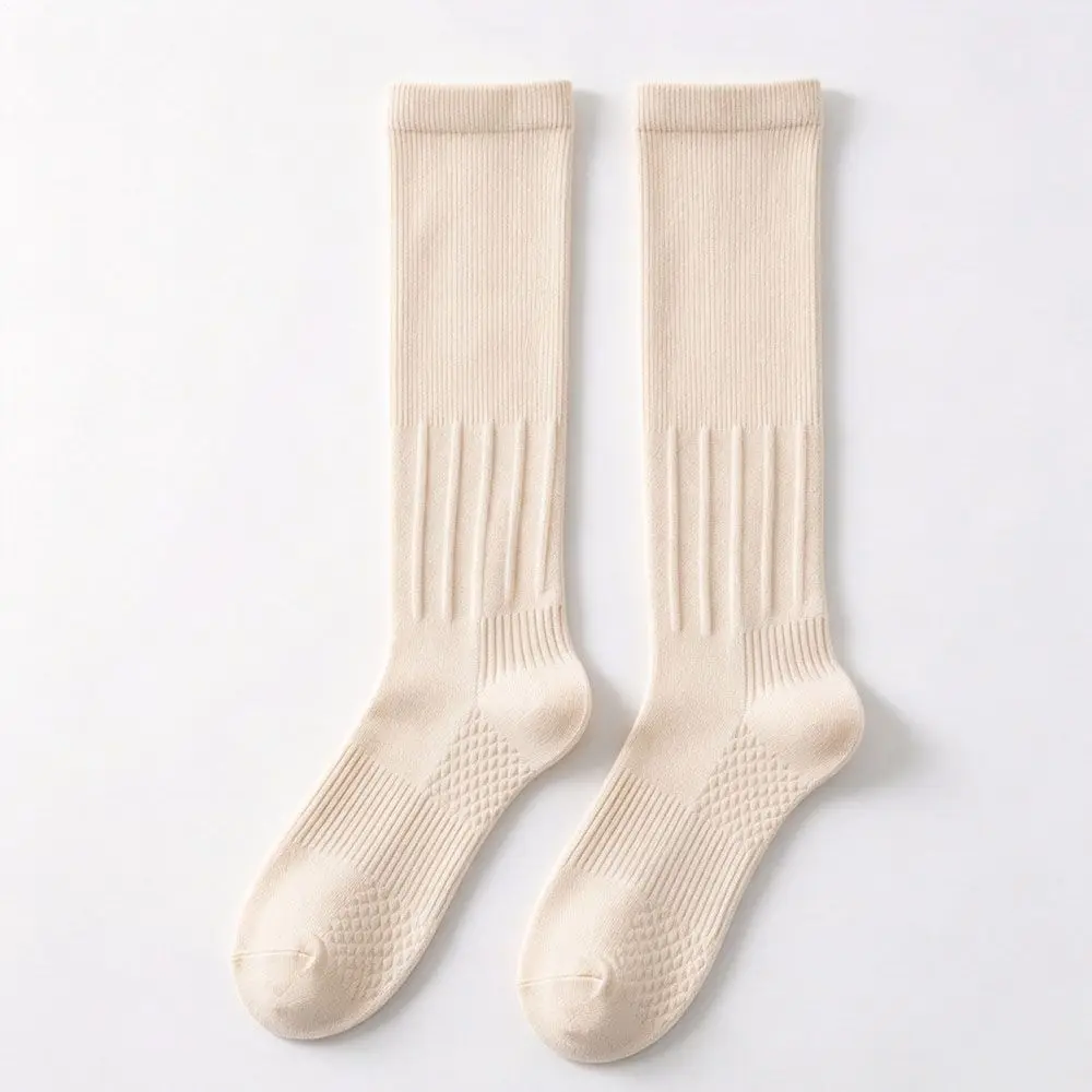 2 Pairs New Soft Breathable Compression Calf Socks Non Slip Compression Athletic Socks Stretch Calf Sleeves Cycling