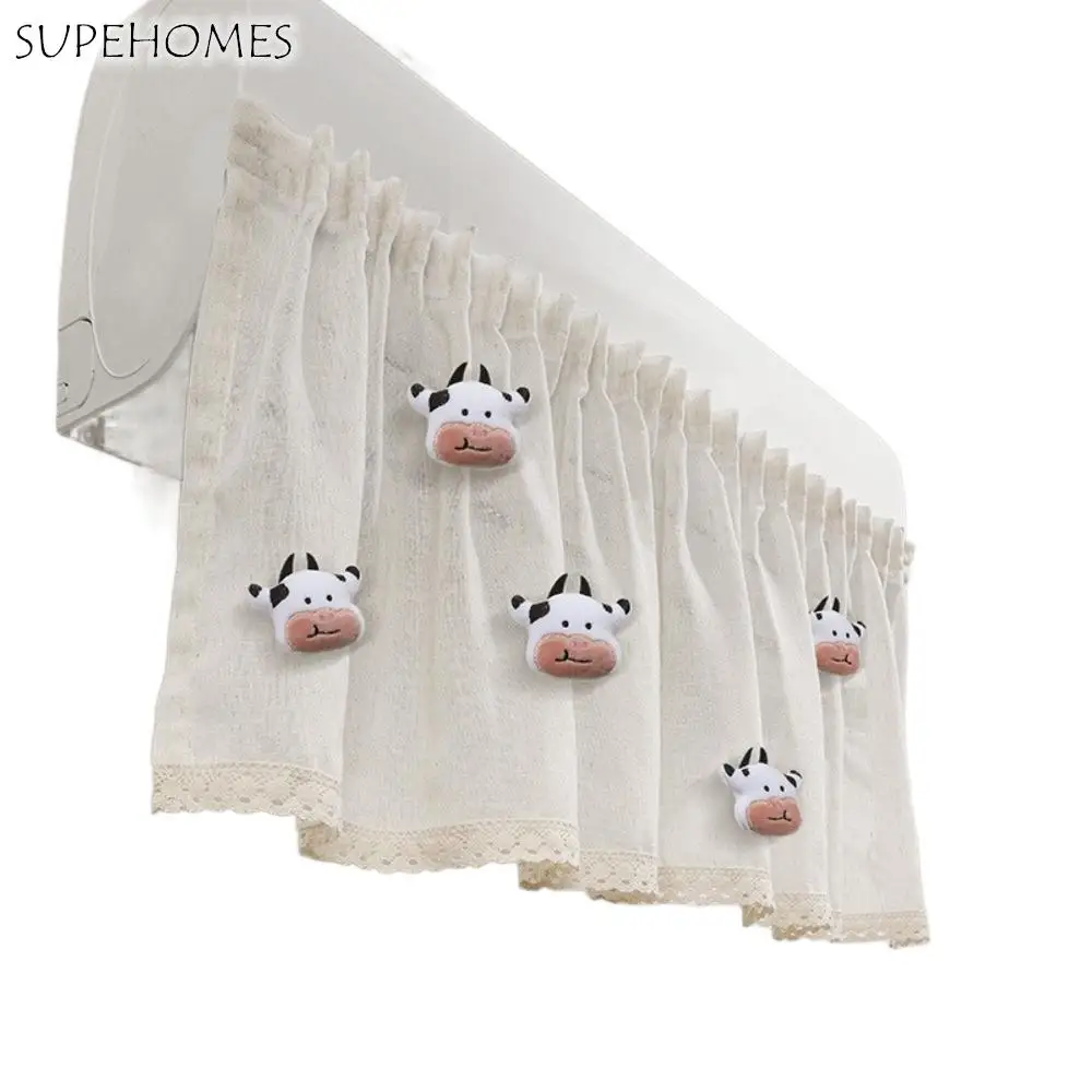 

Anti-direct Blowing Air Conditioning Windshield Set Dust Cover Cute Wind Guide Curtain Hanging-type No Punching