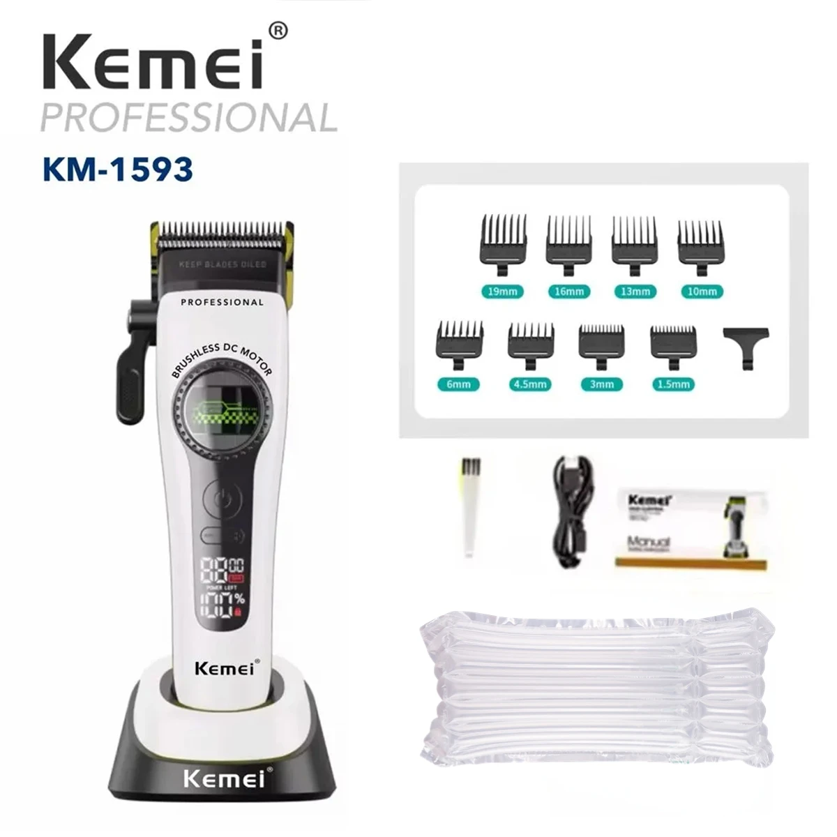 Kemei Hair Trimmers Professional Hair Clippers F1 -Super Engine