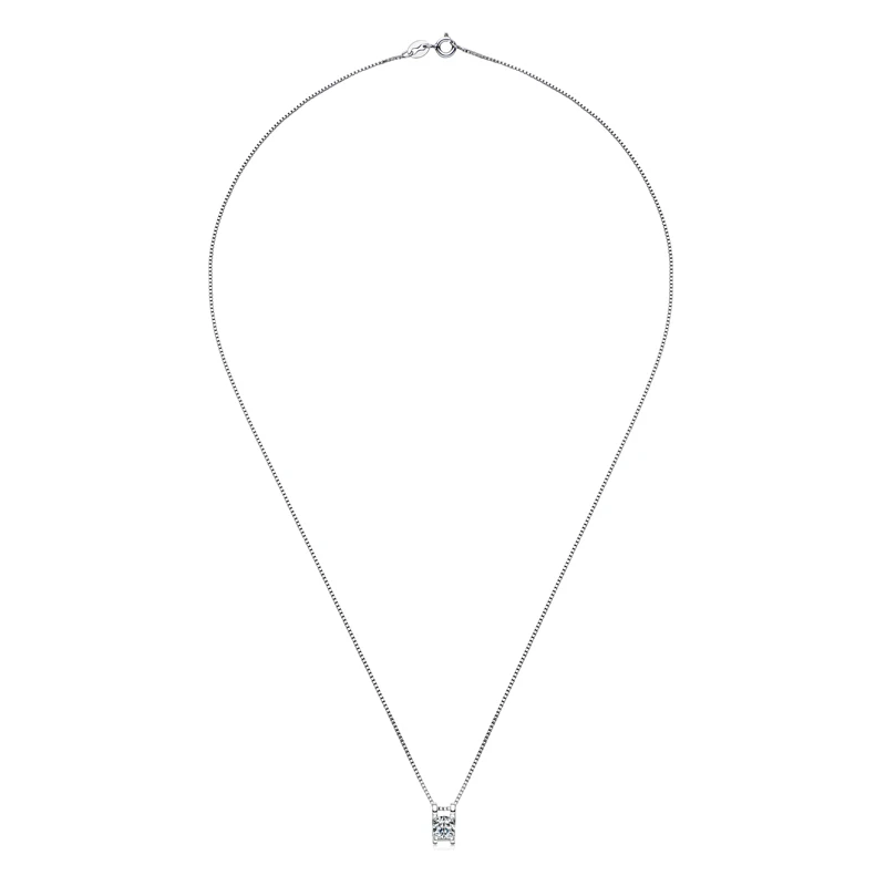 Lnngy-collar de diamantes de moissanita de 0,5 quilates para mujer, caja de plata de ley 925 certificada Original, collares de cadena, joyería de