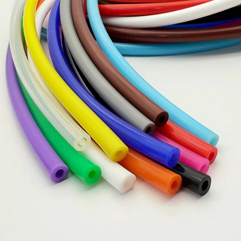 2M 다채로운 부드러운 실리콘 호스 식품 등급 유연한 튜브 OD 4-16mm 무독성 음료수 연결관 배관용