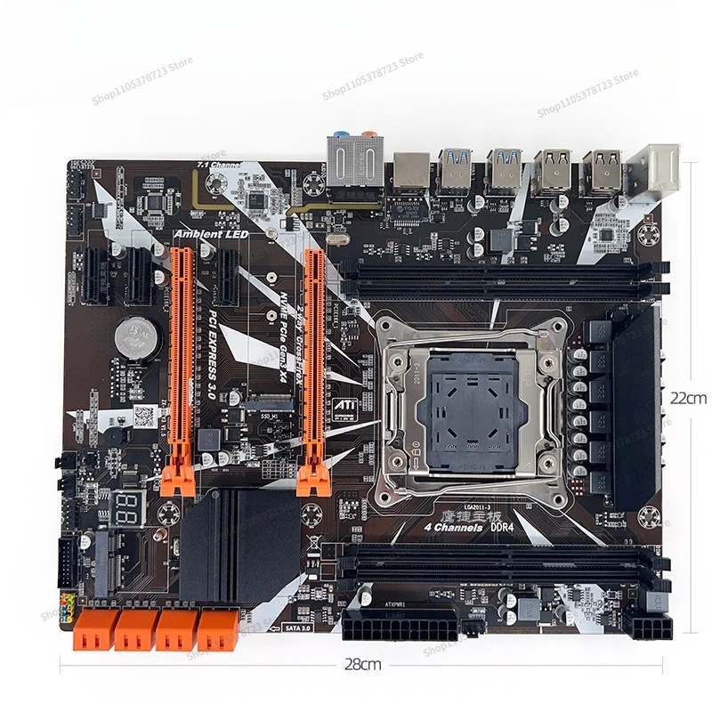 For X99-D4 2011-v3 Main Board Chassis Supports Desktop ECCDDR4 Ultra X79 E5-2680V3 2-piece Package