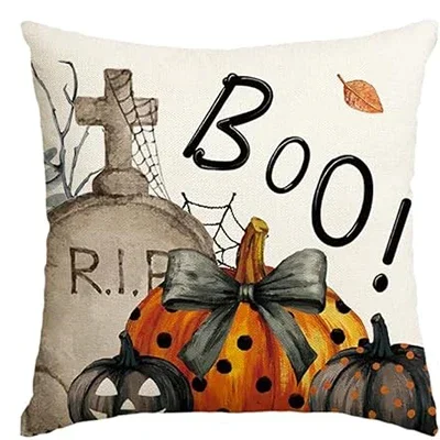 Colorful life Halloween polka dot pumpkin pillowcase home décor interior sofa cushion cover 40X40cm