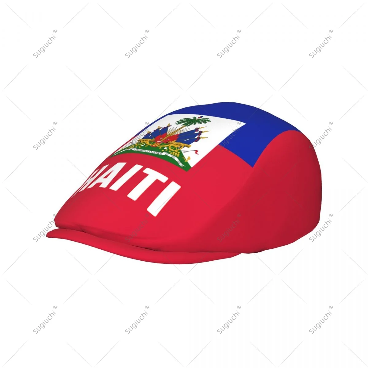 Forward cap Haiti Flag Men Women Flat Newsboy Driving Hat Cap Short Brim for Driving Daily visors hat