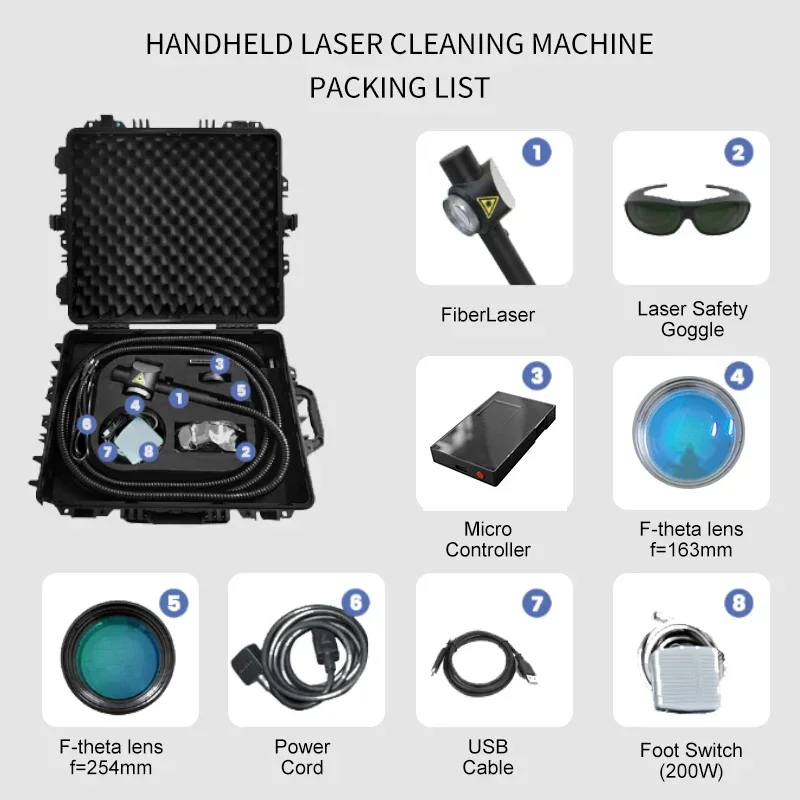 Machine de nettoyage laser à fibre pulsée 2025 300w CL, nouveau modèle pour le nettoyage des surfaces en pierre métallique avec composants de base, moteur
