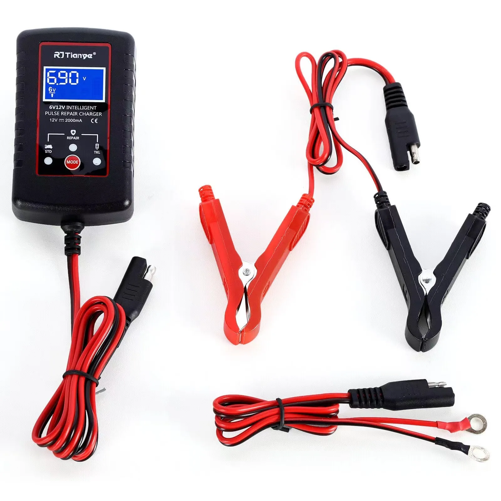 6V 12V  battery charger Universal 6V 12V lead acid battery charger Automatic smart pulse Repair Maintenance-free battery charger