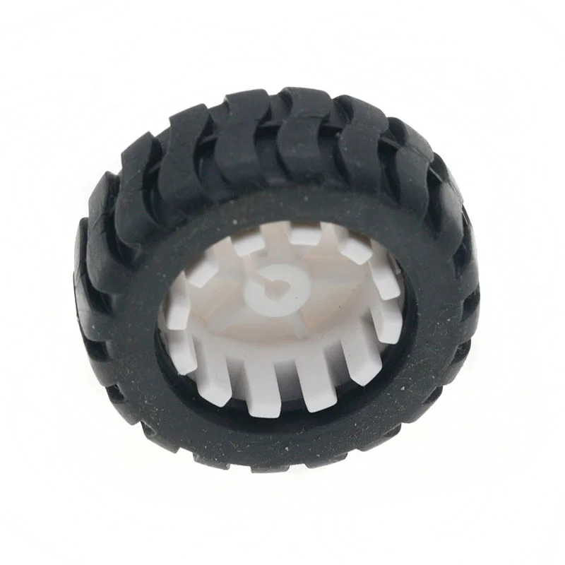 D-axis rubber tire Robot Accessories 43MM Tracking trolley model wheels With N20 gear motor view 6