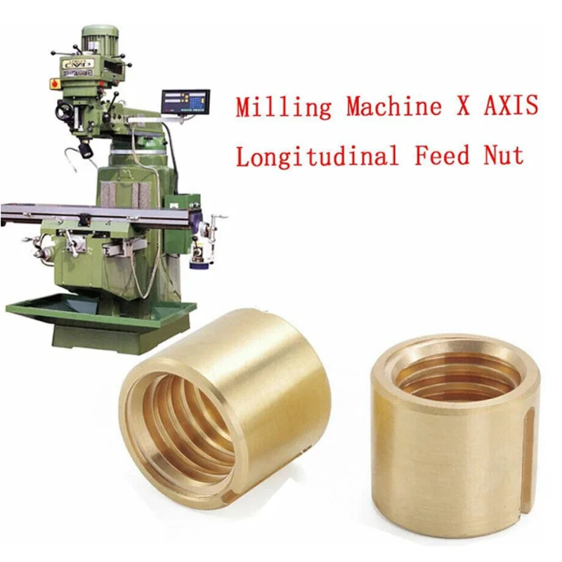 2x High Quality Milling Machine Parts X AXIS Longitudinal Feed Nut J Head M1069-2 Fit BRIDGEPORT DURABLE Best Selling