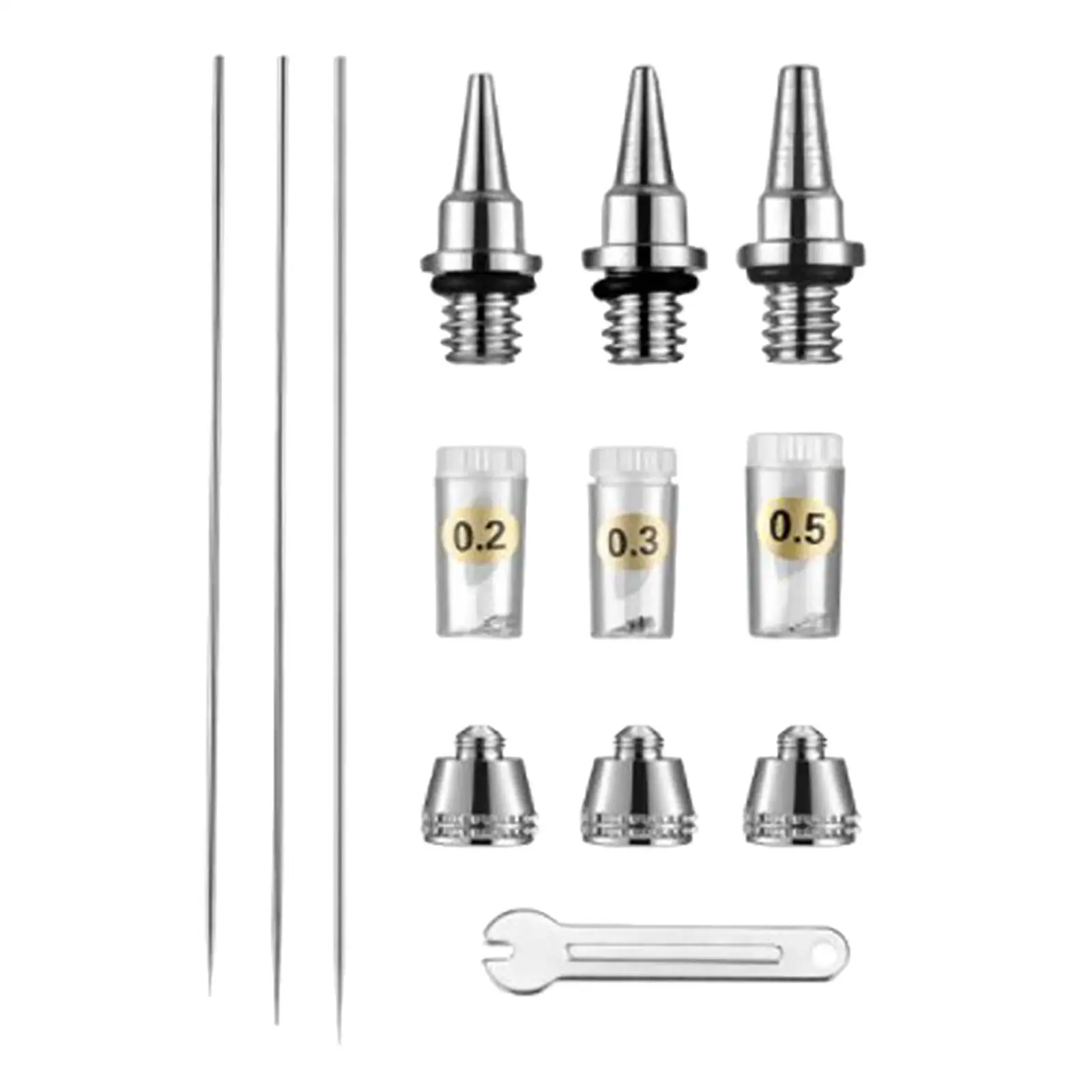 

10x Professional Airbrush Nozzle Kits Airbrush Spare Parts Replacement Parts