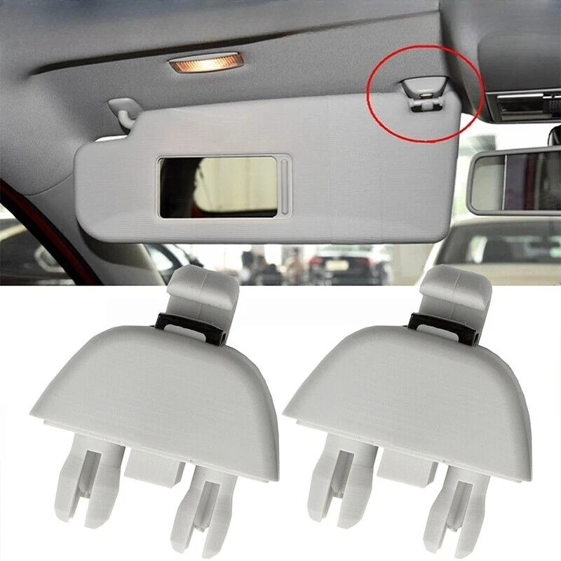 2 قطعة مشبك حاجب الشمس الداخلي لسيارة VW Polo 5 6R Vento GTI Passat B7 Up Jetta 2012-2015 6R0857561 1S0857561 متين وسهل التركيب