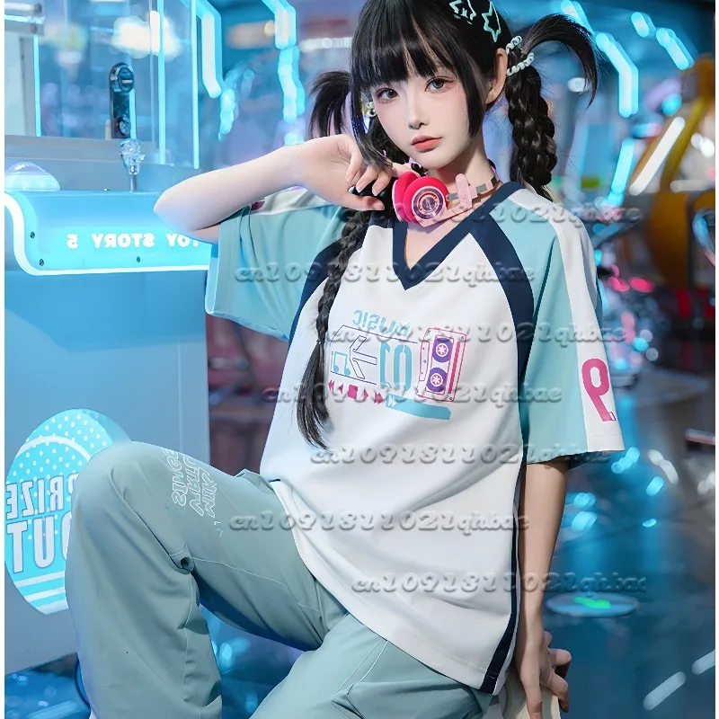 

New Cartoon 3D Printed T-shirt for Summer Versatile, Loose, Breathable, Quick Drying Mesh Fabric, Short Sleeved Trendy