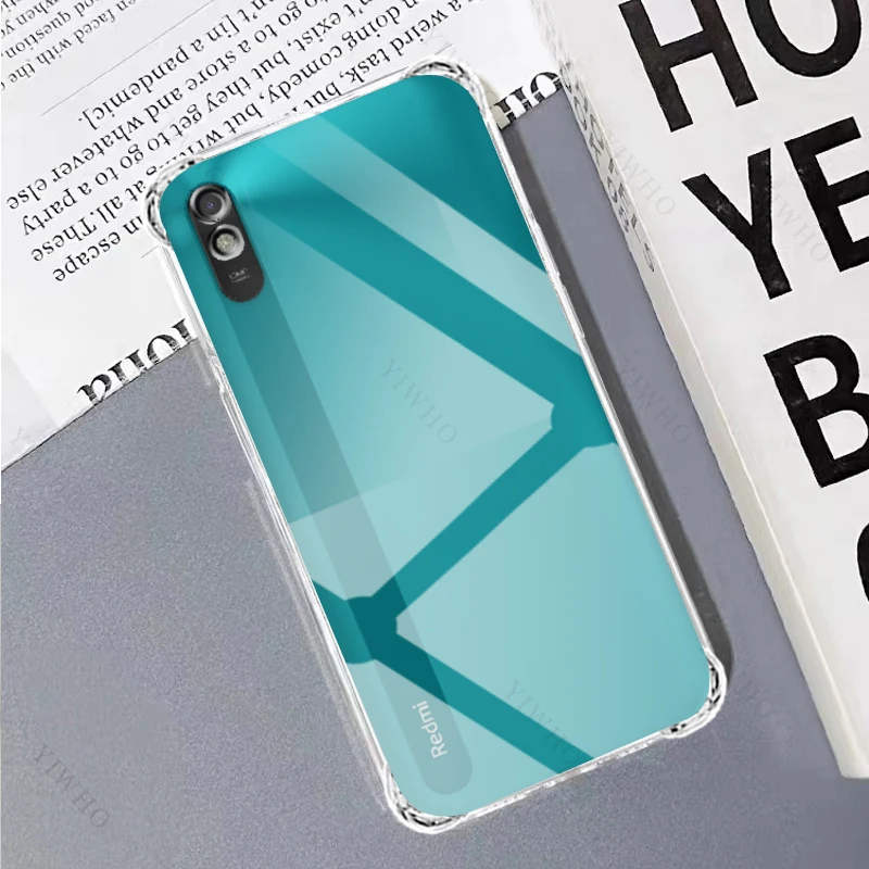 Safety Clear Phone Case for Xiaomi Redmi 9A M2006C3LG TPU Thickened Transparent Case for Redmi 9 A Shockproof Anti-scratch Cover