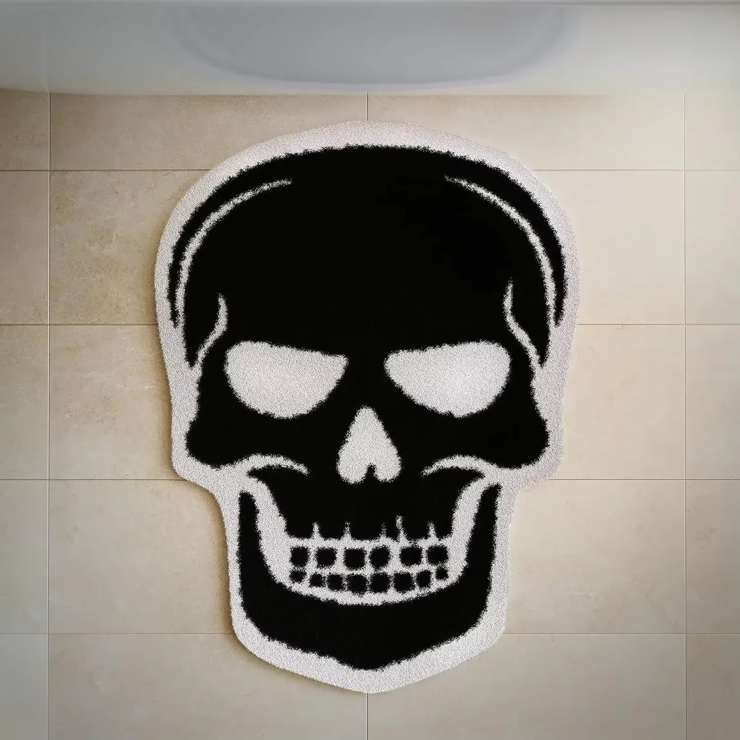 VIKAMA Black Spider Web Carpet Halloween Carpet Doormat Sofa Living Room Floor Mat Bedside Floor Mat