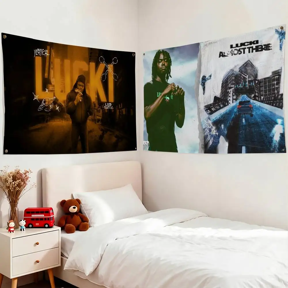 L-Lucki Rapper Gemini Flag Suitable For Party Club Outdoor Interior Wall Decoration Banner Fans Gift