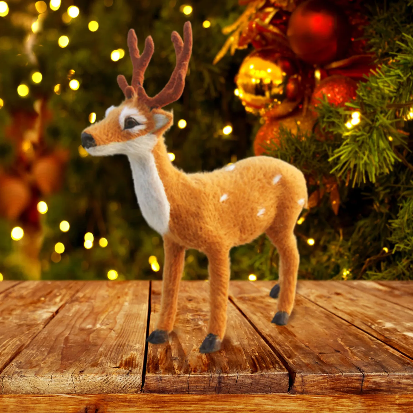 Kerst Rendieren Beeldjes Elanden Sculptuur Miniatuur Beeldje Xmas Hert Standbeeld Voor Kerst Tafeldecoratie