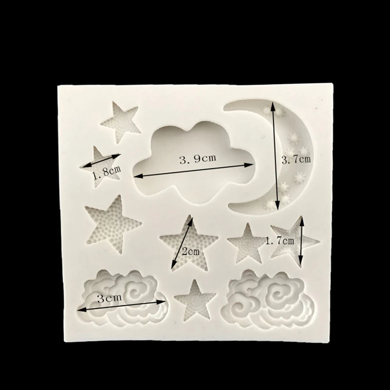 Molde de silicona para hornear pasteles, Fondant, moldes de nubes, accesorios de decoración de pasteles para herramientas de bricolaje, 1 pieza