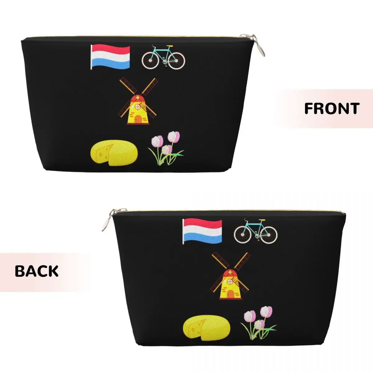 Custom Netherlands Flag Makeup Bag Women Travel Cosmetic Organizer Fashion Proud To Be Dutch Storage Toiletry Bags