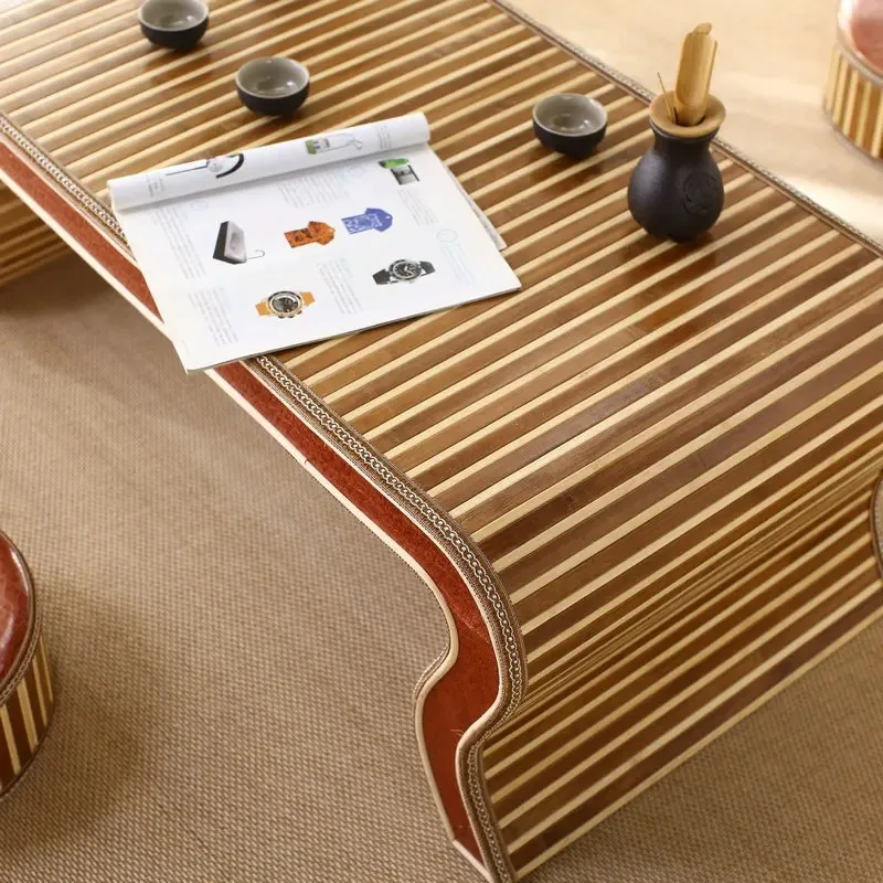 Chinese Sinology Table Opening Ceremony Table Bamboo Weaving Go Table Small Coffee  Activity Props Bay Window Tea