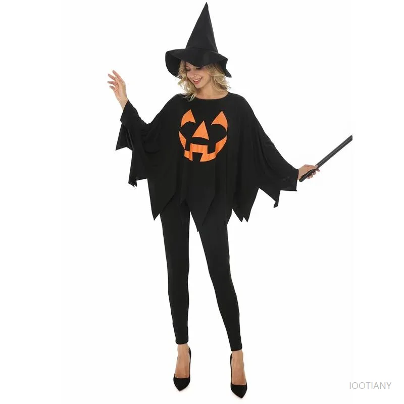 

Halloween Day of the Dead Pumpkin Theme Witch Cosplay Costume Purim Carnival Party Masquerade Devil Vampire Performance Costume