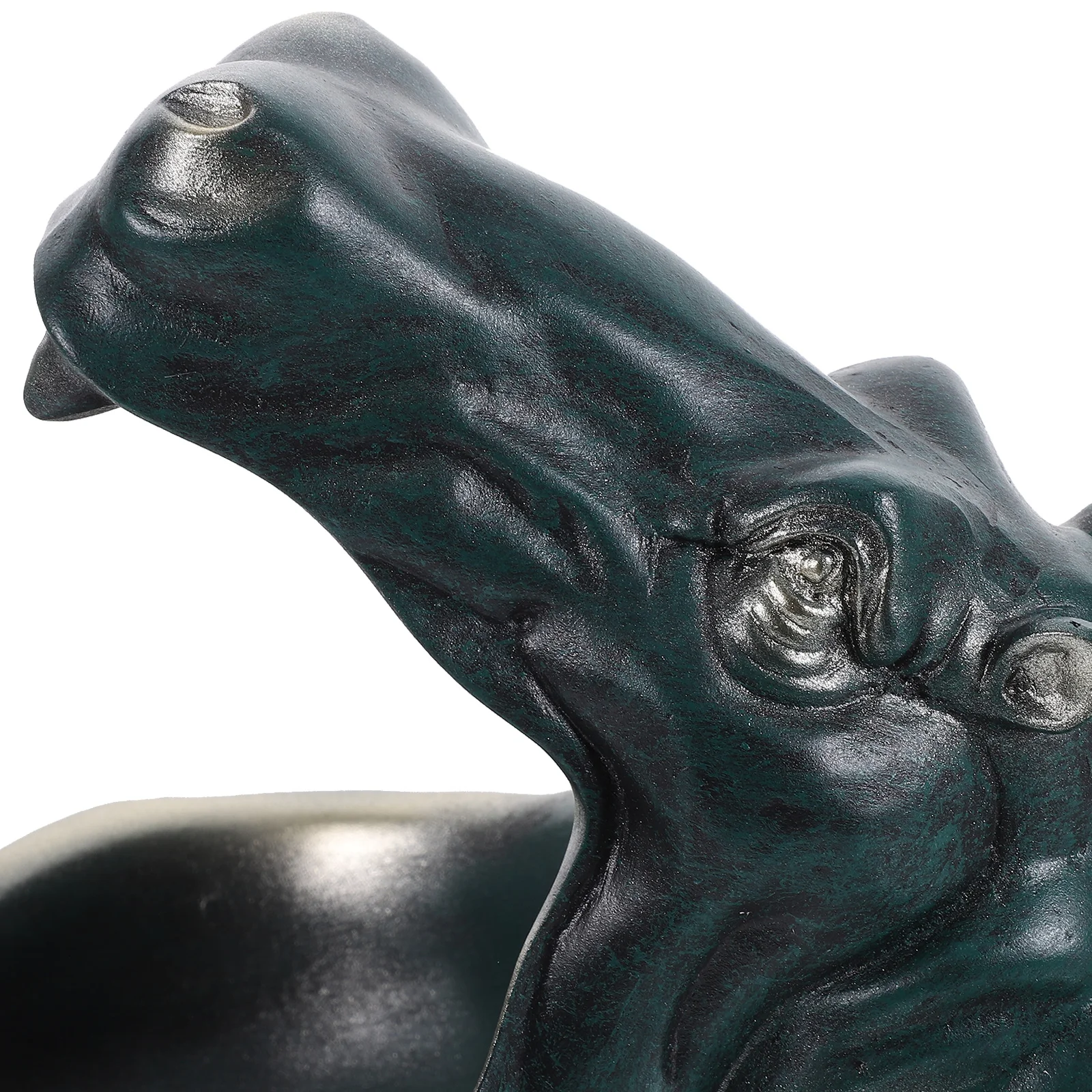 

Desktop Storage Tray Resin Hippo Sculpture Key Holder Candy Bowl Unique Decorative Organizer Jewelry Tray Home Decoration