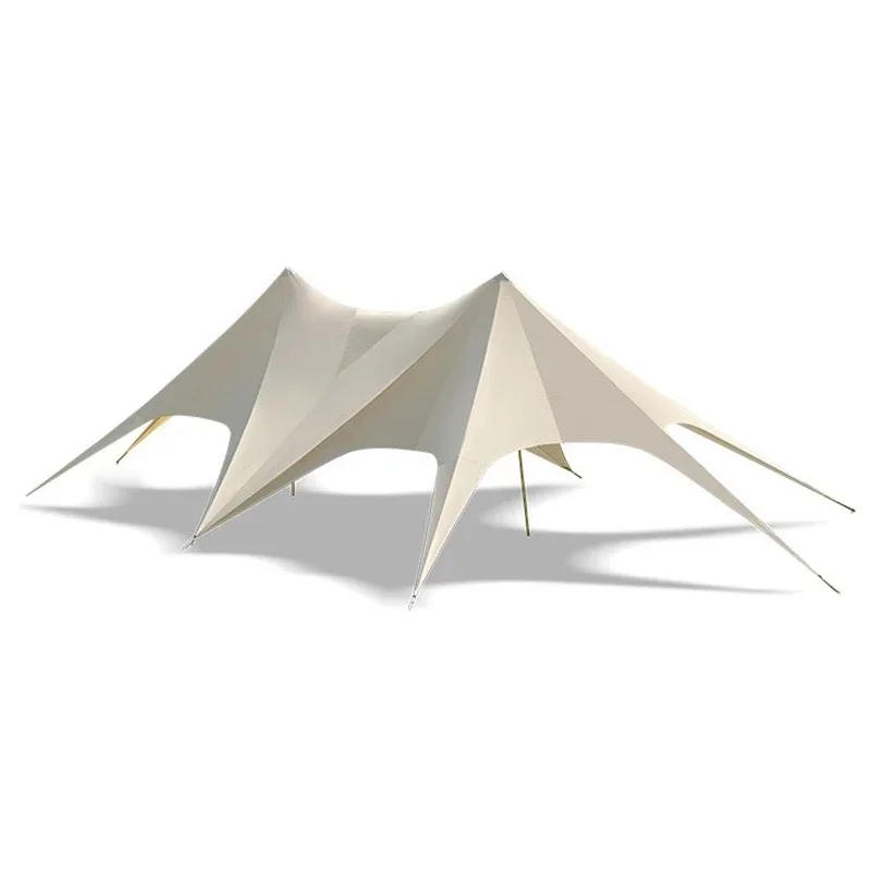 Outdoor camping canopy tent super large camp with sunscreen and rain protection single  double  three peak awning