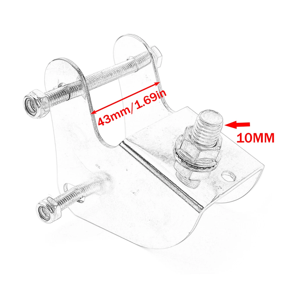 ملحقات الدراجة النارية حامل تثبيت للمصباح الأمامي مصباح إشارة ثابت معدني ممتد دعامة عجلة أمامية عالمية #6