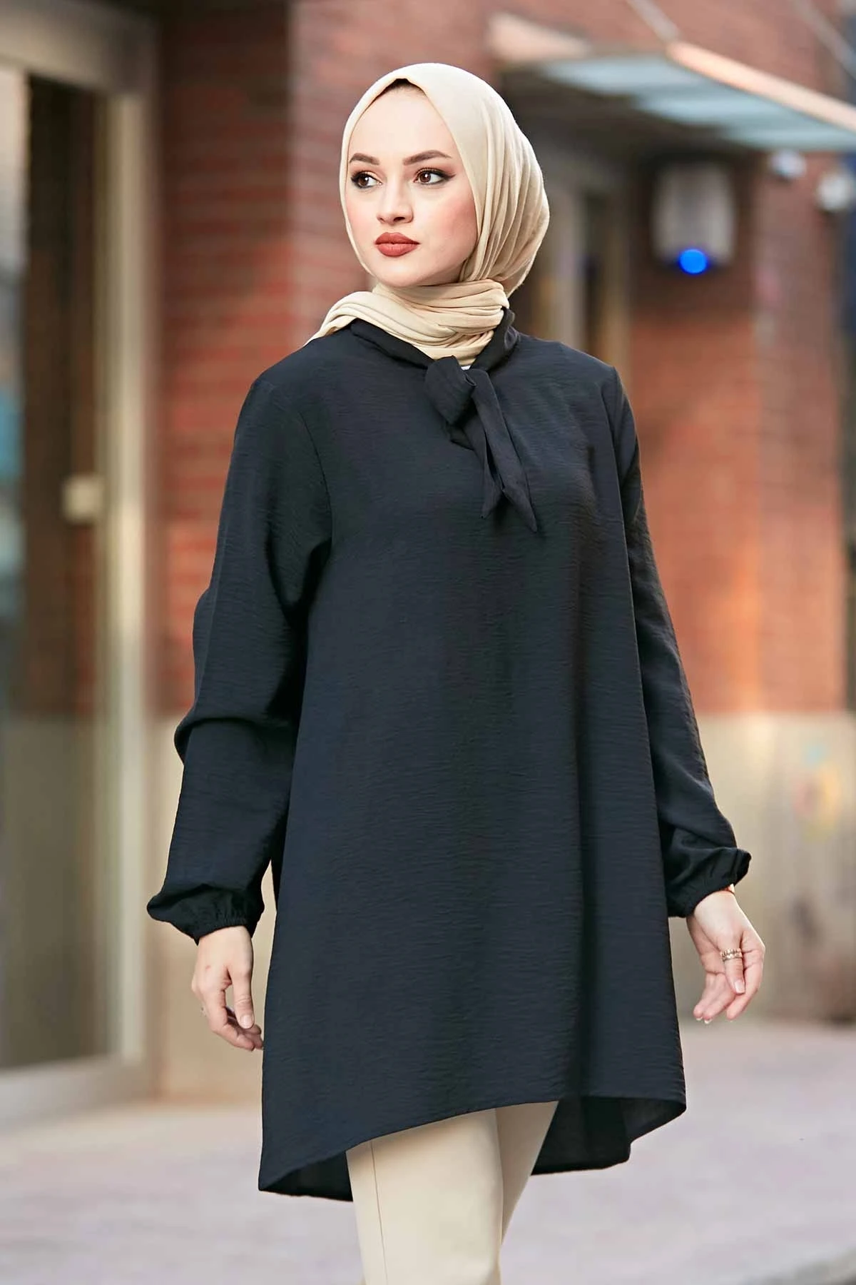 Colar Belted Masquin Tunik TH Hitam