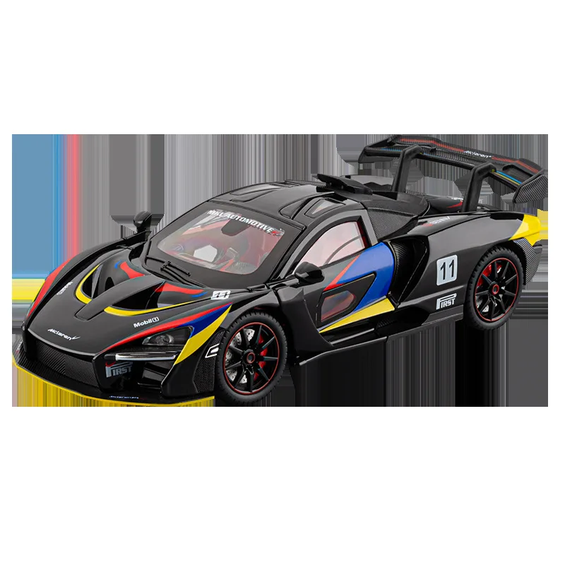 1:24 セナ トラックバージョン スポーツカー 合金ダイキャストカーモデル サウンド&ライト プルバック 子供のおもちゃ コレクション 誕生日プレゼント