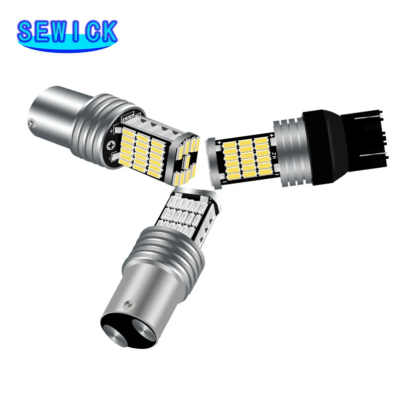 

50 шт., Автомобильные светодиодные лампы 4014 45smd 1156 Ba15s P21w 1157 Bay15d py21/5 Вт, CAN-шина, светодиодные лампы для сигналов поворота T20 7440 7443, стоп-сигналы 12 В