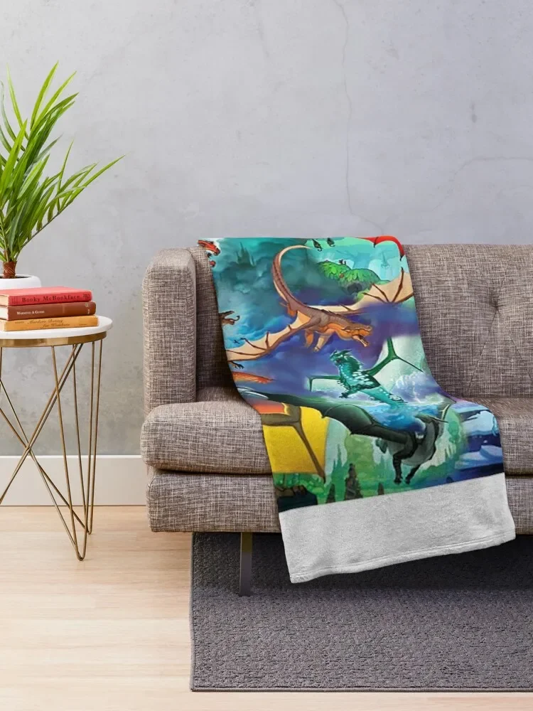 Wings Of Fire T-ShirtWings of fire all dragon series Throw Blanket cosplay anime Hairys Luxury Blankets