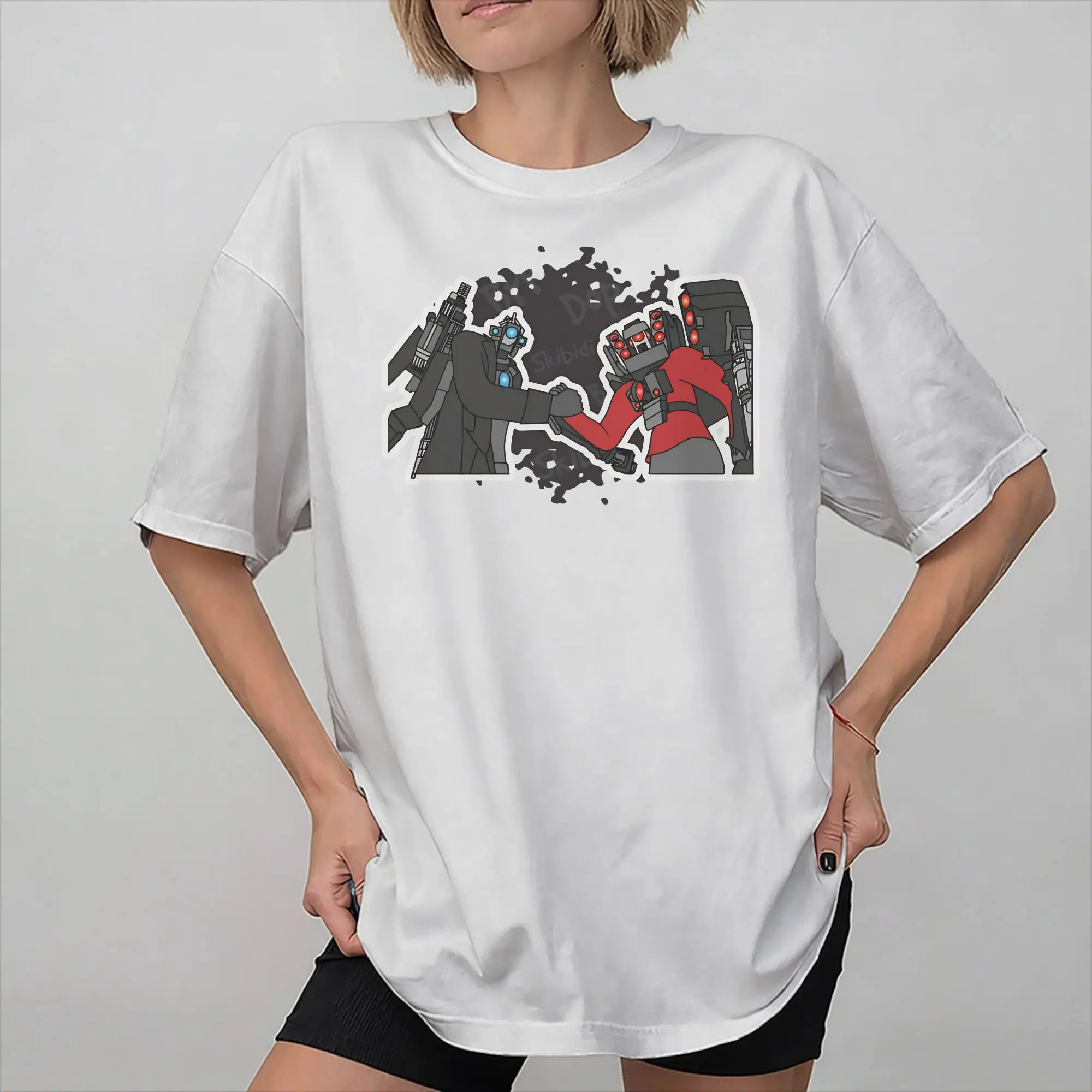 New Arrival Skibidi Toilet Titan Speakerman T Shirt For Unisex  100% Cotton Tee Shirt Short Sleeve Tops