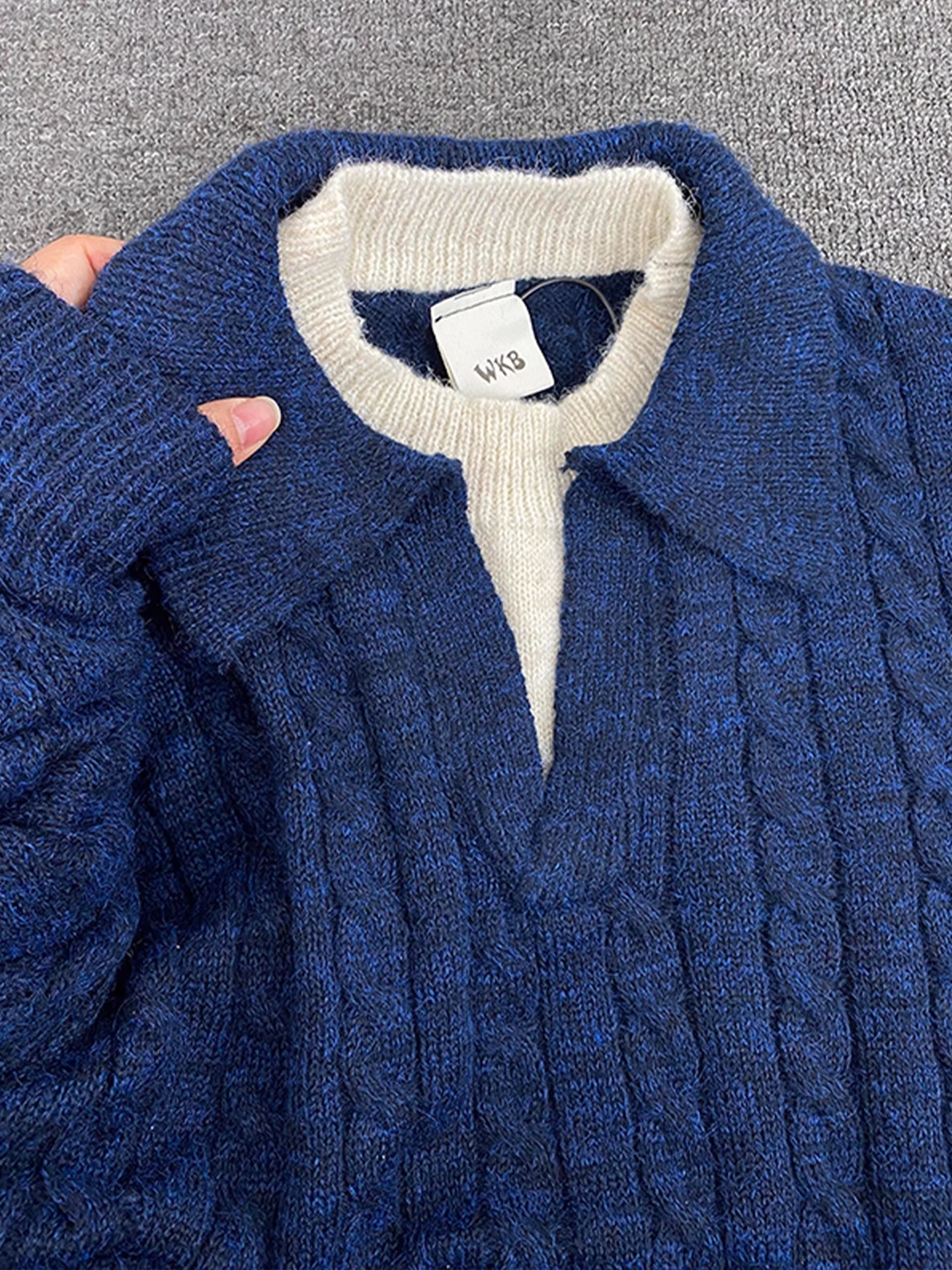 

Cleanfit Men's Autumn Winter Twist Knit Sweater Inner Wear Base Layer Casual Sle Loose Fit Long Sve Soft Comfortable Fabric