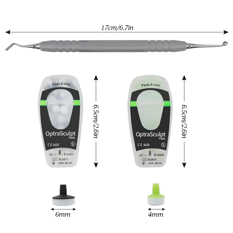 Dental Composite Light Cure Resin Filling Spatula Mixing Handle Spatulas Foam Pads Kit Optrasculpt Teeth Whitening Care Tool