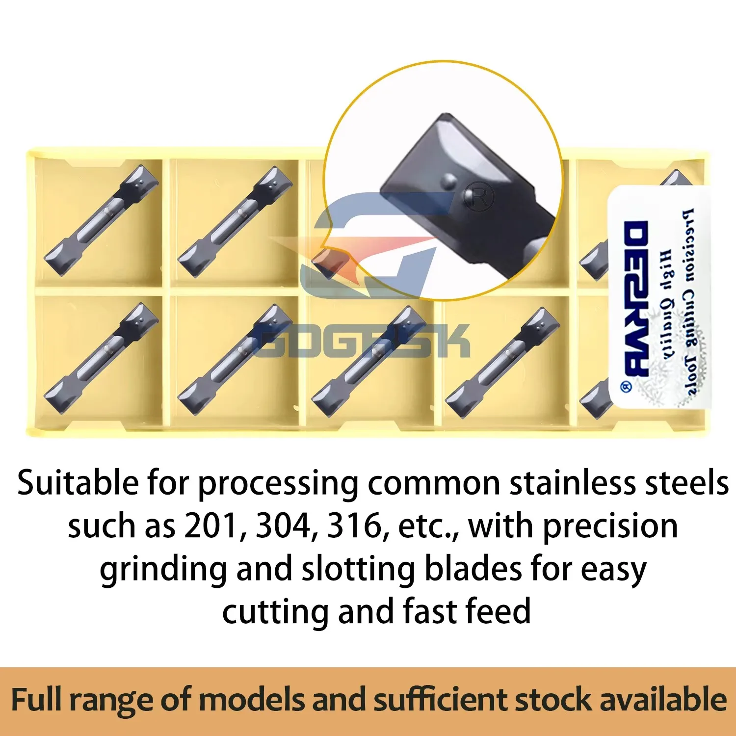 DESKAR 100% Original Numerical Control Grooving Inserts TDC200/300/400 TDT300/400 LF6018 Lathe Stainless Steel Grooving Inserts