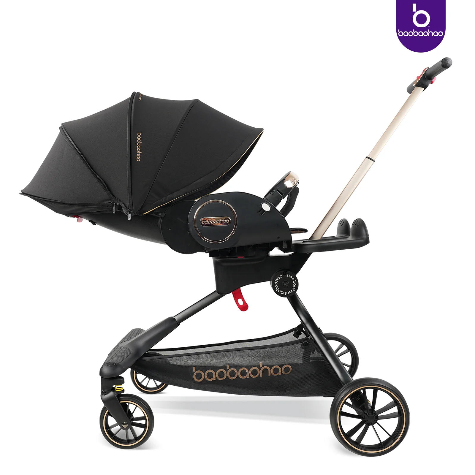 

Baby Walking Machine Baby Stroller Can Sit and Lie Down One Key Folding Two-way High Landscape Travel Stroller Aluminum Alloy