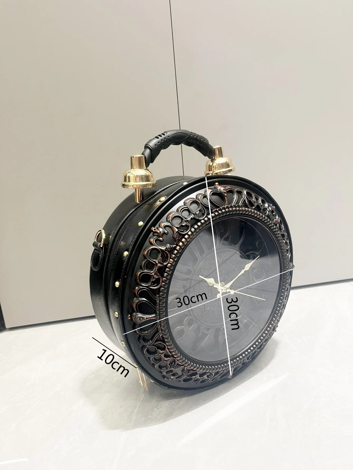 Vintage handbag creative big clock watch bag dinner shoulder bag