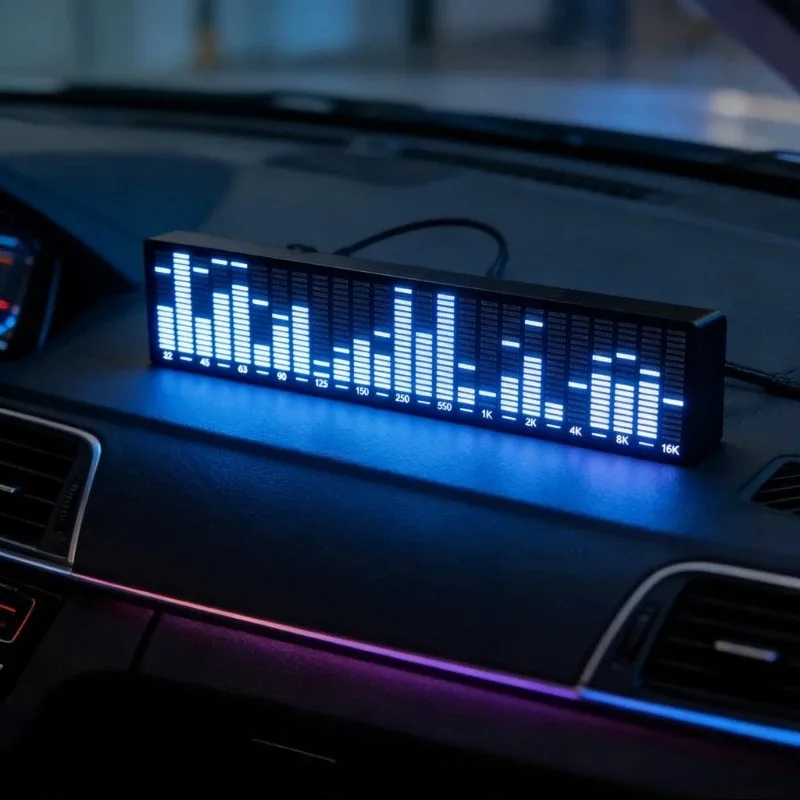 Voice-Activated Music Rhythm Light Car Ambient LED Sound Control Pickup Lamp