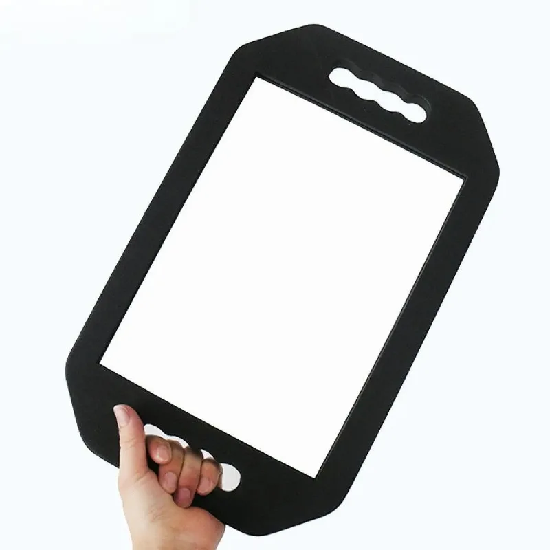 قطعة واحدة من مرآة صالونات التجميل المربعة المثبتة على الحائط مع ظهر إسفنجي مقاوم للصدمات - لتصفيف الشعر والمكياج